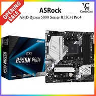 ASRock B550M Pro4 ASRock AMD Ryzen 5000 Series (Socket AM4) Compatible B550 Chipset Micro ATX Mother