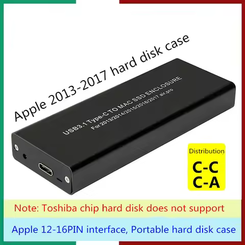 Macbook SSD Enclosure Case For Apple Macbook Air Pro Retina 2013 2014 2015 2016 2017 USB 3.2 to MAC 