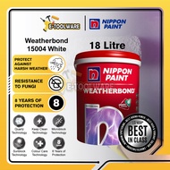 18L Nippon Paint Weatherbond 15004 White (Low Sheen)
