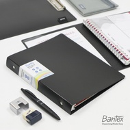 BANTEX Binder A5 B5 Trendy Multi Ring 20 26 Hole Black 3126