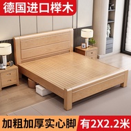 Thick Beech Solid Wood Bed 1.8m Double 1m 5 Single Bed 2mx2m Big Bed Owner Bed Log