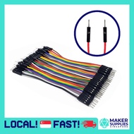 40pcs 10cm Male to Male Jumper Cable / DuPont Wires / Breadboard Rainbow Wires MM M/M