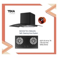 Teka NCW 90 T30 Self Cleaning Hood System (1500m3/h) + Hob GQ73 2G AI AL TR