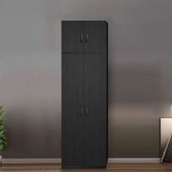 FINSSO CHENNAI Wooden Wardrobe Almari Baju 260CM Extra Height Moden Minimalis Reka Bentuk Elegan