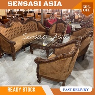 Sofa Jati Ganesha 3211 Meja / Kerusi Kayu Jati /Sofa Set Kayu Jati