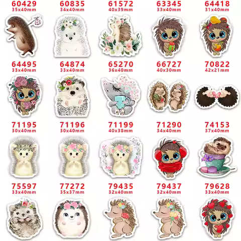 10pcs/Lot Cartoon Printed Flatback for Hair Bows LLAMA Planar Resin Cabochon Crafts DIY Phone Decora