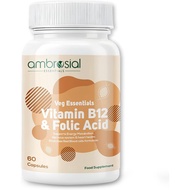 Ambrosial Vitamin B12 1000 mcg + 500 mcg Folic Acid | 1500 mcg | Folic Acid | Reduction of Tiredness
