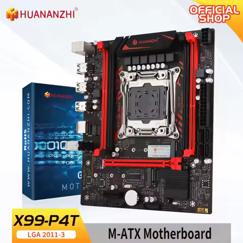 HUANANZHI X99 P4T LGA 2011-3 XEON X99 Motherboard support Intel E5 2696 2678 2676 2673 2666 V3 DDR3 
