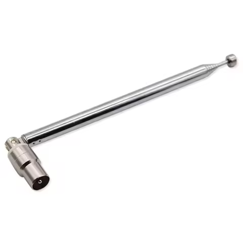 Telescopic Antenna DVB-T Antenna 7 Sections 15dbi DVB-T TV HDTV Radio DVD Antenna IEC Male Connector