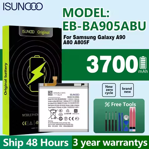 100% New Zero Cycle 3700mAh EB-BA905ABU Replacement Battery for Samsung Galaxy A90/A80 +Free Tools
