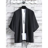 windbreaker women elgini windbreaker Chinese Style Ice Silk Large Size Loose Cloak Jacket Men's Thre