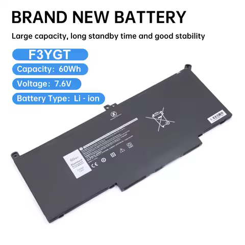 F3YGT DJ1J0 60WH Laptop Battery for DELL Latitude 12 7000 E7280 E7290 E7380 E7390 E7480 E7490 F3YGT