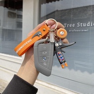 【ร้อนแรง】เคสกุญแจรีโมทรถยนต์ แบบหนัง สําหรับ BMW X3X1X5X6 New 5 Series 7 Series 3 Series 21 Cute e46