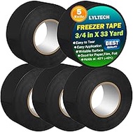 LYLTECH Freezer Tape 4 Rolls-393 Feet,Writable Surface,Easy to Tear, Low Temperature Resistance,Resi