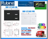 Rubine TRE RBF-1274D3 70cm Stainless Steel 1 Door 2 Drawers Vanity Cabinet | WALL MOUNTED 70 CM | SPECIAL PRICE | FREE DELIVERY