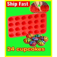 Silicone Mini Muffin Tray Mini Muffin Pan 24 Cavity Cupcake Tray Mini Cupcake Mould Cupcake PanS-297