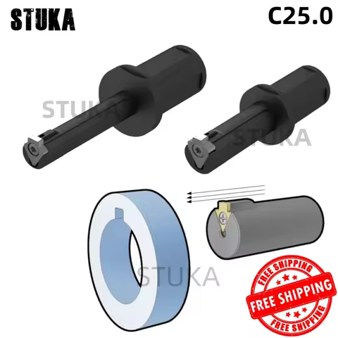 Stuka C25.0 Keyway Broaching Inserts Tool Holder for CNC Machining to cut blind internal keyway Slot