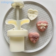COLO 20g Plastic Material Mooncake Moulds Heart Bowknot Shaped Mooncake Stamps