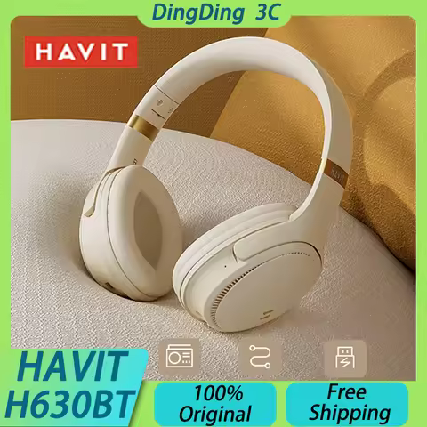 HAVIT H630BT Over-Ear Wireless Headphones Bluetooth 5.3 Type-C FM Radio 40mm Dynamic Noise Cancellat