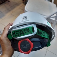 MSA Fastrak Helmet Fullset SNI White MSA Project Helmet Swivel Iner