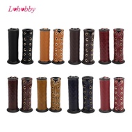 [Lohobby] Motorcycle PU Leather Handlebar Grip Cover Compatible with 22mm 7/8 inch to 25mm 1 inch Ha