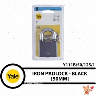 YALE Y111B/50/125/1 - ID Iron Padlock 50mm (Black)