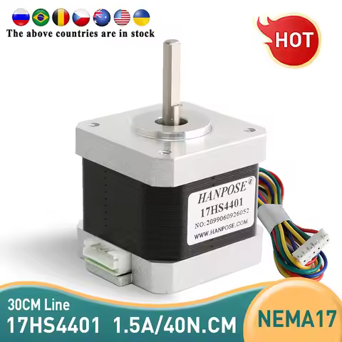 Nema17 Stepper Motor 4-lead 42 motor 42BYGH 40N.CM 1.5A 17HS4401 for 3D printer and CNC Stepper moto