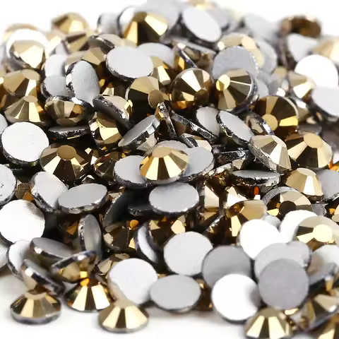 Gold Hematite / Aurum 3D Nail Art ss3 ss4 ss5 ss6 ss8 ss10 ss12 ss16 ss20 ss30 ss34 Glass/Crystal Na