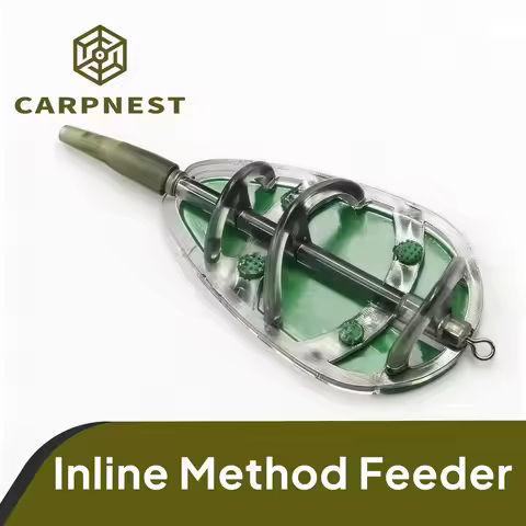 CARPNEST 1pc Inline Method Feeder Carp Fishing Tackle Bait Holder Long Cast Tool