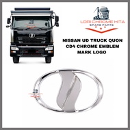NISSAN QUON CD4 CHROME EMBLEM LOGO