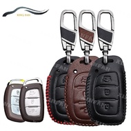 XF Genuine Leather Car Key Case For Hyundai i10 i20 i30 HB20 IX25 IX35 IX45 TUCSON Avante Key Cover 