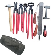 10 piece set of horse shoe repair tools, nail horse shoe set