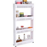 4 Layer Moving Rack Kitchen Storage Shelf Wall Cabinets Home Bedroom/Bathroom Organizer Trolley