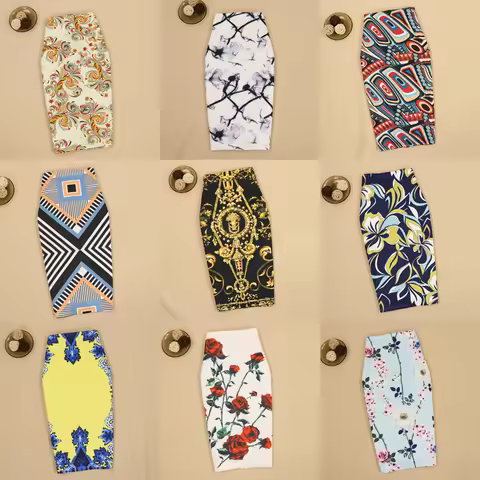50% OFF On Sale Summer Women's long Pencil skirts High Waist Slim Bodycon Vintage Skirts korean jupe