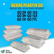 Bekas Plastik Kuih Transparent OPS 1H OPS 153 Plastic Tray Bakery Disposable Plastic Clear 50pcs