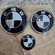 MESIN Hood Logo Emblem 82Mm 74Mm Black White Carbon Wheel Hub Capbmw Economicalbmw