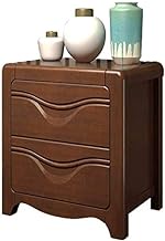 Nightstand Simple Bedside Table for Bedroom Office Bedside Table Wrought Iron Paint Cabinet Bedroom Locker Dark Gray Post Bedside Table Environmental Protection Furniture (Color : Brown, Size : 54cm