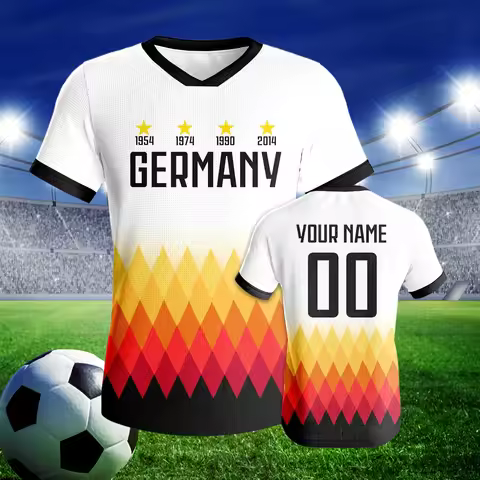 Custom Germany Soccer Jersey Personalized Football Shirt with Print Name Number Quick Dry Team Shirt