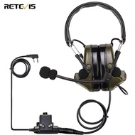 Retevis EHK007การลดเสียงรบกวนวิทยุสื่อสารชุดหูฟังเข้ากันได้ RT22 RT21 H-777 RT68วอคกี้ทอคกี้ UV-5R B