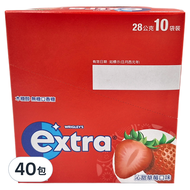 Extra 益齒達 無糖口香糖 沁甜草莓 1組  28g  40包
