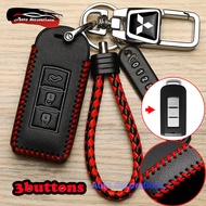 【 2buttons / 3buttons 】 Mitsubishi leather car key case For Mitsubishi Montero Xpander GLX Mirage GL