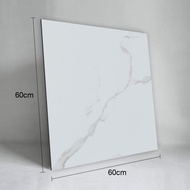 40PCS กระเบื้องยาง 60X60cm กระเบื้องยางลายหินอ่อน PVCปูพื้ กันรอยขีดข่วนและทนทาน ปูพื้นห้องนอน กระเบ