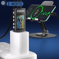 E-WOITD KWS-X1มัลติฟังก์ชั่นจอแสดงผลดิจิตอล DC แรงดันไฟฟ้าแอมมิเตอร์มิเตอร์วัดพลังงานชนิด C เครื่องท