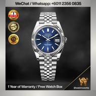 NH35 Automatic Datejust Mod Watch Blue Dial Fluted Bezel Jubilee | Sapphire Crystal | 36mm 39mm Mech