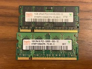 DDR2 1GBx2  pc2 5300s  667mhz RAM Memory 記憶體 Notebook Laptop
