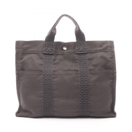【二手】愛馬仕 HERMES 托特包 Herline MM 灰色帆布 Herline 托特包 MM 男女通用 二手 B