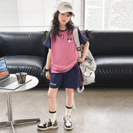 3-14Y Bộ đồ mới cho bé gái lớn hơn Quần áo Kulomi bộ đồ ngắn tay mùa hè