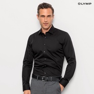 OLYMP No. Six Shirt เสื้อเชิ้ตผู้ชายแขนยาว สีดำ ผ้าเรียบ ทรงเข้ารูป ยืดหยุ่นได้ดี รีดง่าย  AUTU24 เส