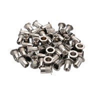 [DRHT] Nut Insert Thread 50Pcs Flat Head Insert Nut Nutsert Rivet Stainless Steel