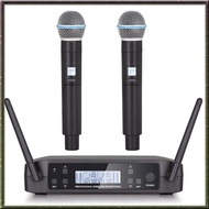 [I O J E] Wireless Microphone Handheld Wireless Microphone GLXD4 Professional UHF System Handheld Mic for Stage Speech Wedding Show Band Party Church-US Plug
